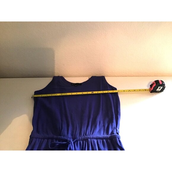 GIBSON- WOMENS BLUE LIGHT WEIGH ELASTIC WAIST SIDE POCKETS ROMPER SIZE MEDIUM - Picture 6 of 10